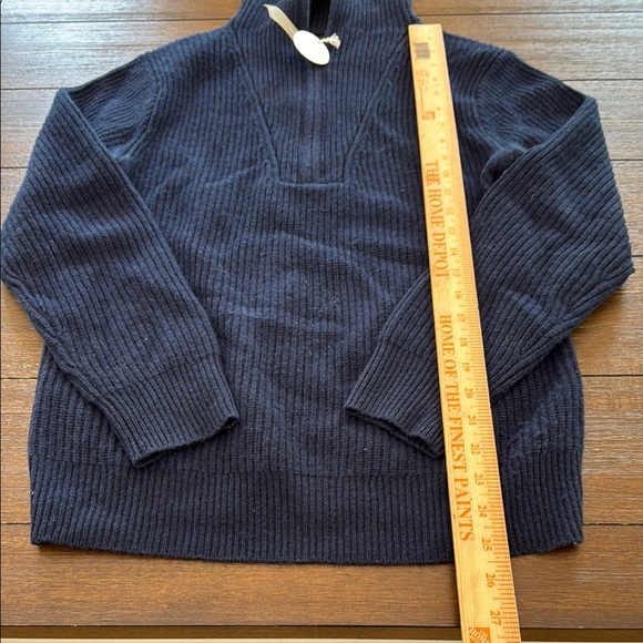 J. Crew Midweight cashmere ribbed half-zip ski sweater XS - Picture 4 of 9